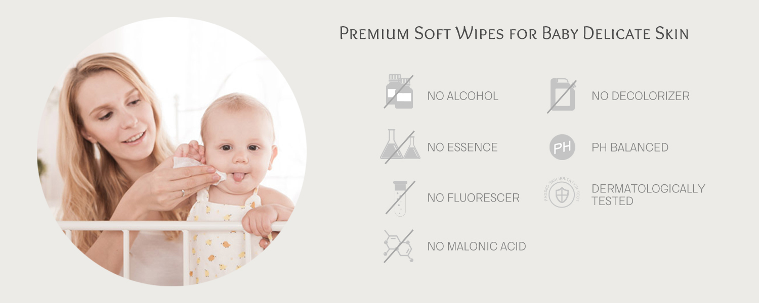 Toallitas húmedas para bebés sin químicos