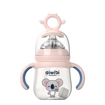 Biberón sin BPA para bebés con diseño de pajita flexible que permite beber 360° 180 ml