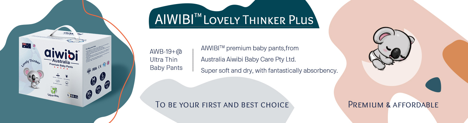 Pantalones de bebé Aiwibi ultra finos y ligeros premium desechables con capacidad Super Absorbenct
