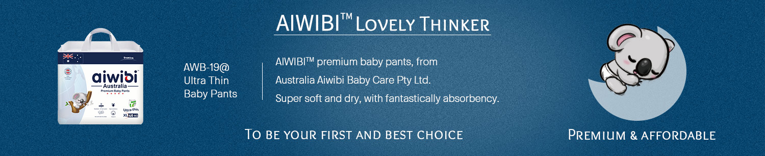 Pantalones de bebé Aiwibi ultra finos y ligeros premium desechables con capacidad Super Absorbenct