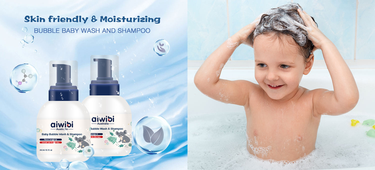 Bubble Baby Wash and Shampoo con aceite de semilla de camelia natural y aminoácido