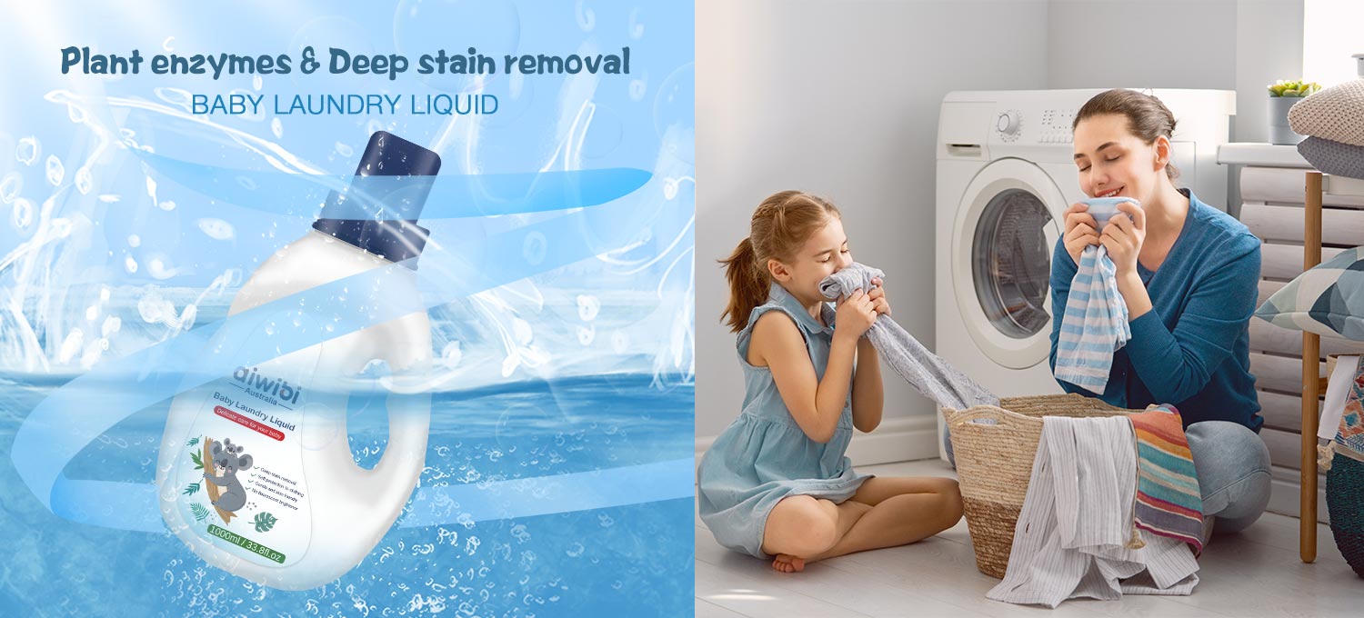 Líquido de lavandería para bebés de limpieza más profunda de enzimas vegetales naturales