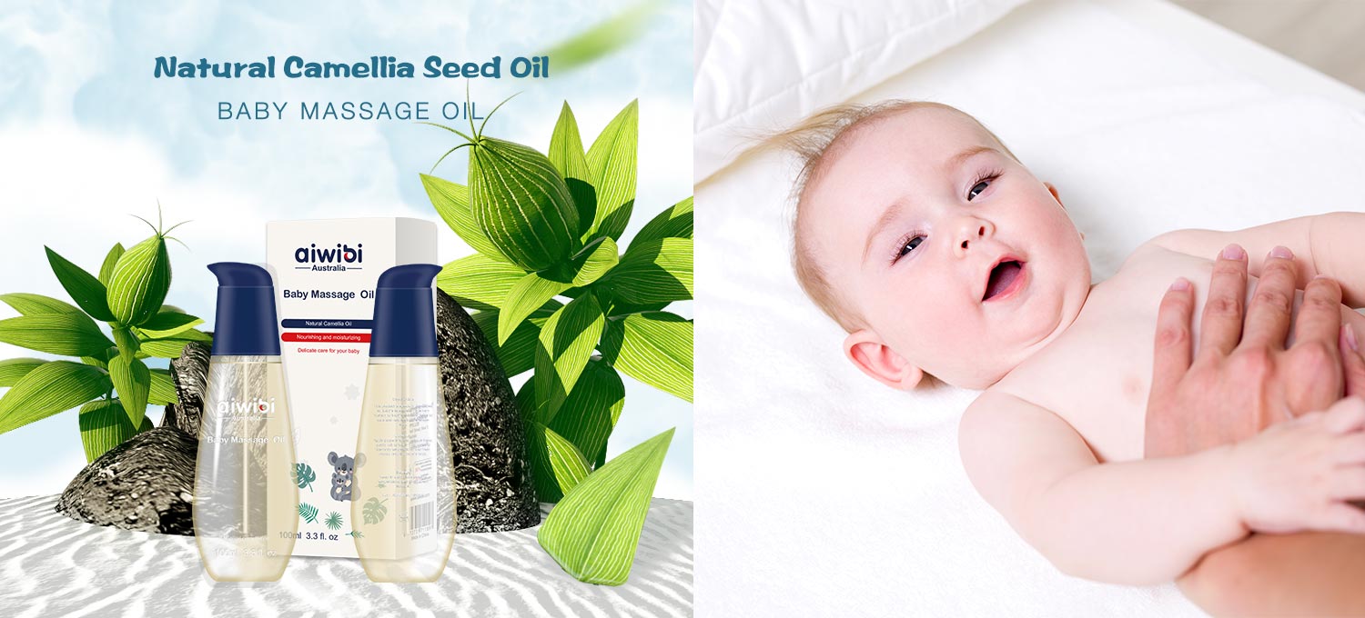 Aceite de masaje natural para bebés con semilla de camelia, relajante y ayuda a dormir