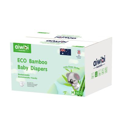 Pañales de bambú de primera calidad para bebés con tejido de bambú 100% biodegradable